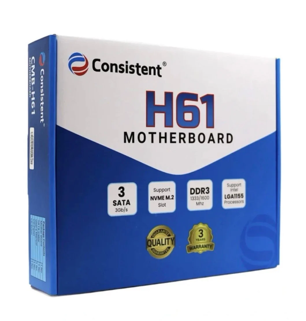 Consistent CMB-H61 LGA1155 Motherboard with NVMe M.2