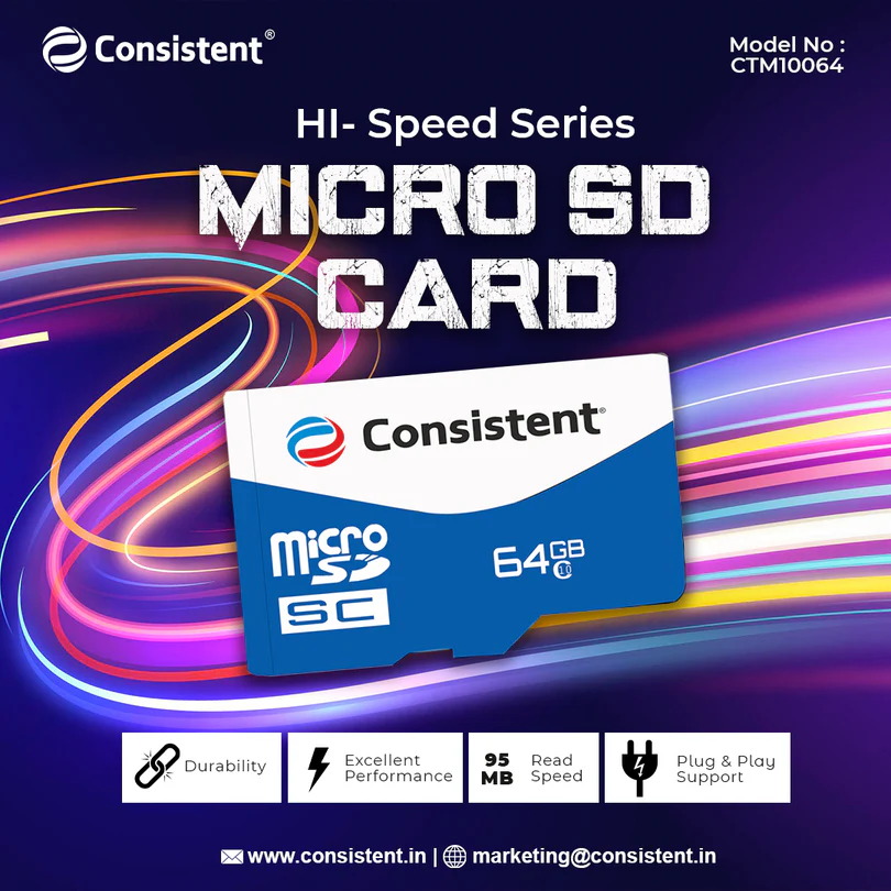 Consistent Micro SD Card 64Gb