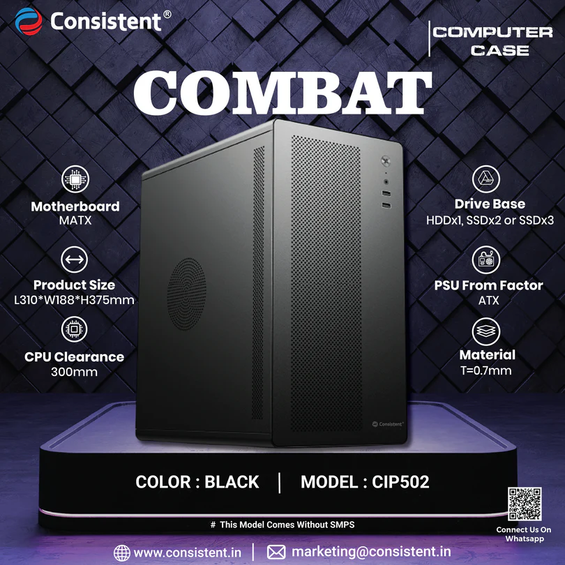 Consistent 502 Black PC Case