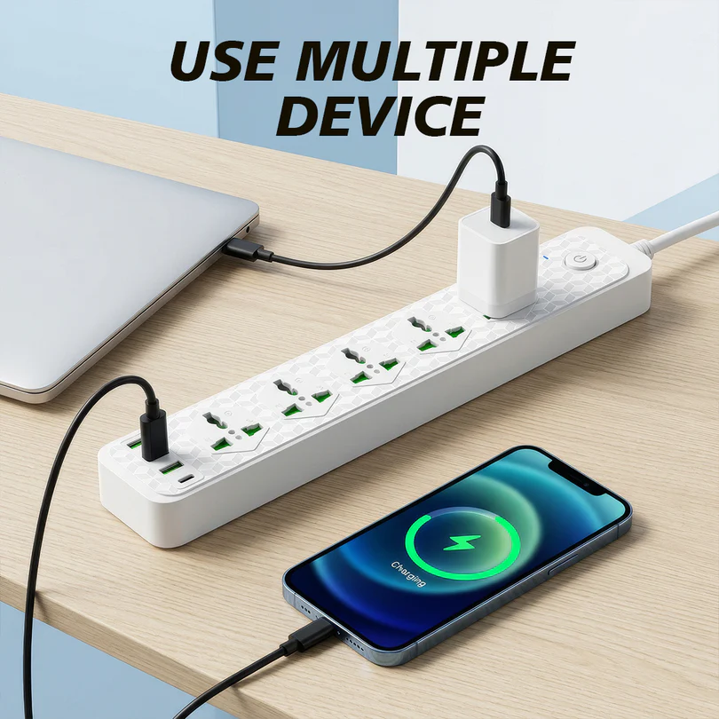 Consistent POWER SOCKET EXTENSION With 3USB+1PD 3m (CTEC004E30M) - View 2