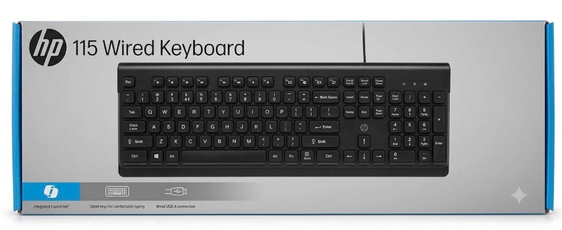 HP K115 Wired USB Standard