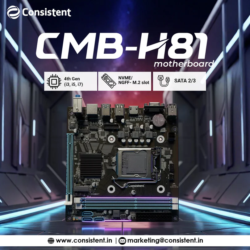 Consistent CMB-H81 Motherboard with NVMe m.2 - View 2