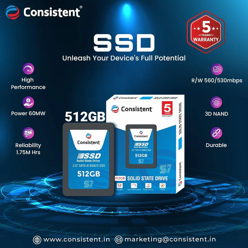 Consistent S7 512GB 2.5" SATA III SSD